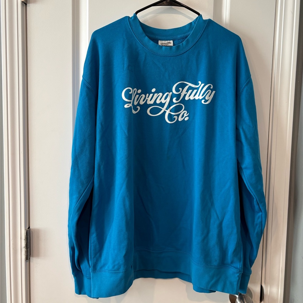 Living Fully Co Blue Sweatshirt